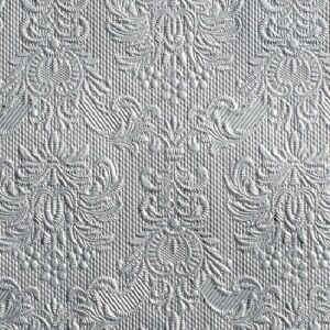 Ambiente Elegance Ezüst Dombornyomott Papírszalvéta - 15 db, 25x25 cm 137984730 - Ambiente