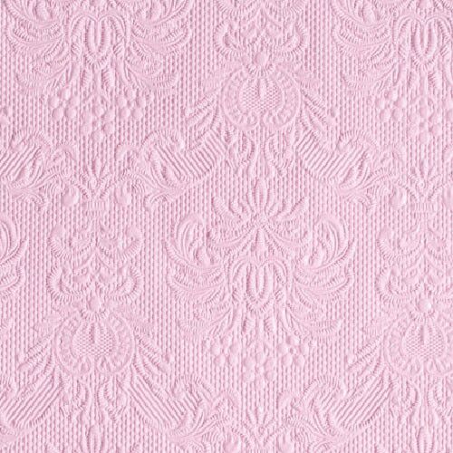 Elegance rózsaszín dombornyomott papírszalvéta, 25x25cm, 15db-os - Ambiente