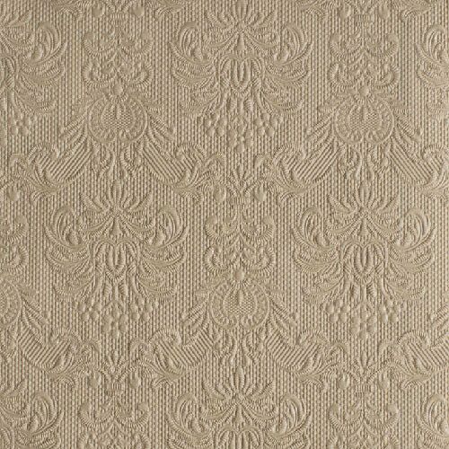 Elegance taupe dombornyomott papírszalvéta, 40x40cm, 15 darabos - Ambiente