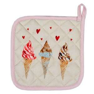 Clayre-Eef Frosty and Sweet fagylalt edényalátét, 100% pamut, 20x20cm - Clayre & Eef