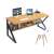 Tarcal K72_80 desk with shelf, beech and black, modern design, home office desk, with laptop and monitor