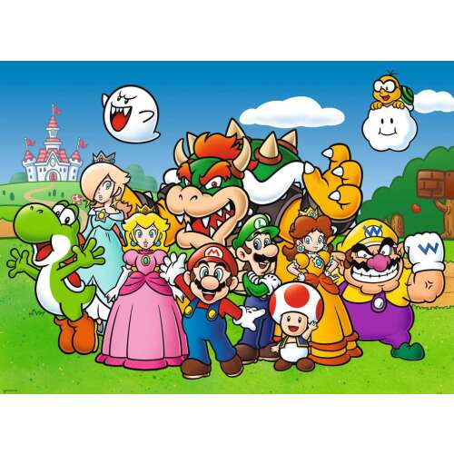 Super Mario Fun 100 darabos XXL kirakós játék, Mario, Luigi, Peach, Bowser és a Super Mario videojáték sorozat többi szereplőjével - Ravensburger