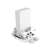 FroggieX FX-XSX-C1-W Xbox Series S Cooling and Charging Stand - White, showing the stand with the console, two controllers, and the charging station