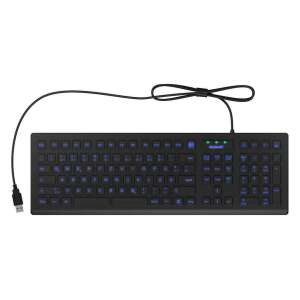 Keysonic KSK-8031 INEL USB Keyboard with Blue Backlight, German Layout - Keyboard