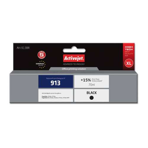ActiveJet HP 913XL Fekete Tintasugaras Patron - 70ml 73089644 - Activejet