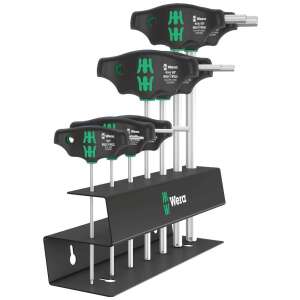 Sada imbusových kľúčov Wera 454/7 HF Set 2, 7-dielna sada s držiakom - Skrutkovače