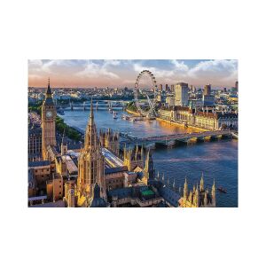 Dokončené Trefl puzzle Londýn 1000 dielikov s Big Benom a London Eye - Trefl Puzzle