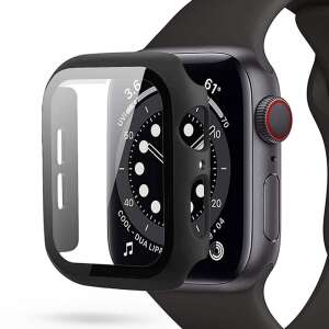 Black Apple Watch case with built-in screen protector for 40mm Apple Watch Series 4, 5, 6, and SE - Smart watch case