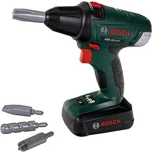Zabawka Bosch Kid's Cordless Drill, PSR 18 LI-2, zielony i czarny, z 4 końcówkami - Klein