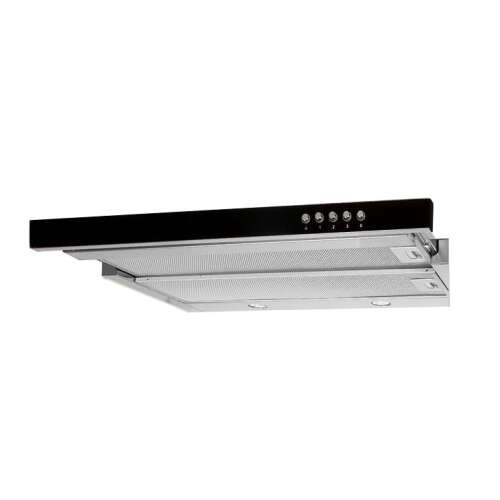 Akpo WK-7 Light Plus 50 cm teleszkópos páraelszívó, fekete üveg, rozsdamentes acél - Páraelszívó