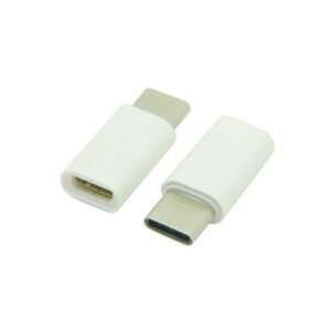 Cellect Micro USB to USB Type-C Adapter, White - USB Adapter