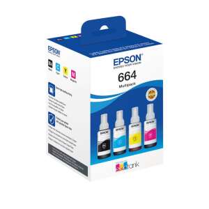 Wkład atramentowy Epson EcoTank T664 Multipack, 4-pak, czarny, cyjan, magenta, żółty - Epson