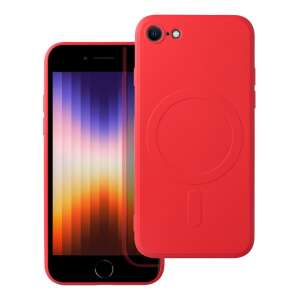 Red Silicone Mag Cover case for iPhone 7, 8, SE 2020, SE 2022 with MagSafe wireless charging compatibility - Phone Case