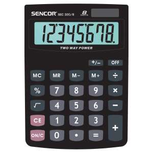 Sencor SEC 320/8 8-digit desktop calculator with solar and battery power - Calculator
