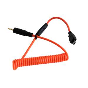 Miops F1 kamera kábel, narancssárga, 2.5mm jack Micro USB-re - Adatkábel