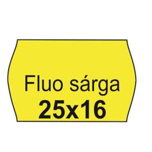 Fluo sárga árazószalag, 25x16 mm - Árazószalag