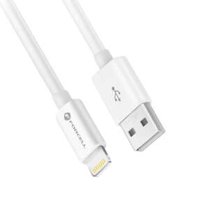 Kabel FORCELL USB-A do Lightning, biały, do iPhone'a i iPada - Kabel danych