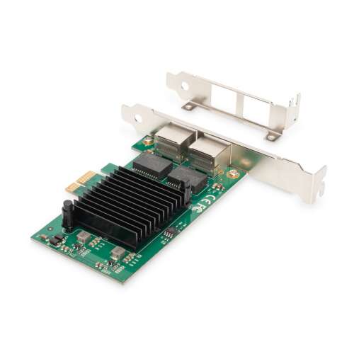 Digitus DN-10132 PCI-E Netzwerkkarte, Dual-Port, 1 Gbps, Intel 82575EB Chipsatz