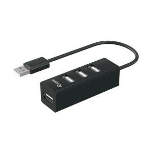 Equip 128955 4-Port USB 2.0 Hub, schwarz, mit Kabel - USB-Hubs