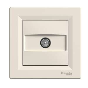 Schneider Electric Asfora TV socket, beige, for wall mounting - Electrical Installation