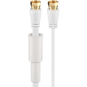 Anténny kábel Goobay 67298 typu F, 10 metrov, biely - Goobay