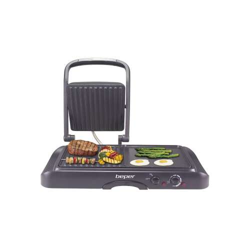 Beper P101TOS501 multifunkciós grill étellel a grillrácson - Beper