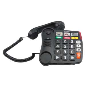 Olympia 4500 vezetékes telefon nagy gombokkal, fekete - Olympia