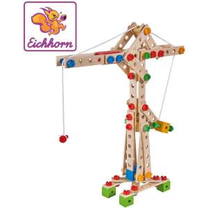 Eichhorn Constructor 170 piece building set, crane model, wooden toy - Eichhorn
