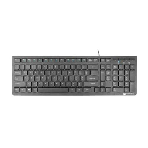 Natec Discus 2 USB Slim Keyboard - English (US) front view