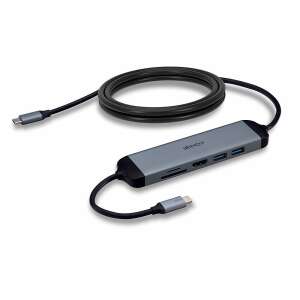 Lindy DST-Micro 140 USB-C Hub с HDMI, USB-A, четец на SD карти, четец на Micro SD карти - Аксесоар за лаптоп