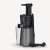 Severin ES 3571 slow juicer, black and stainless steel, side view