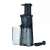 Severin ES 3571 slow juicer, black and stainless steel, side view
