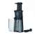 Severin ES 3571 slow juicer, black and stainless steel, front view