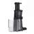 Severin ES 3571 slow juicer, black and stainless steel, side view