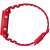 Casio G-Shock men's analog watch with red resin band, side view