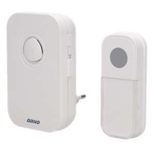 Sonerie wireless Orno Fado AC, alb, cu receptor și buton - OEM Sonerii
