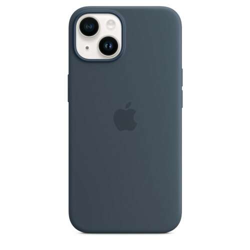 Apple iPhone14 Silikon Magsafe Fall, Sturm Blau