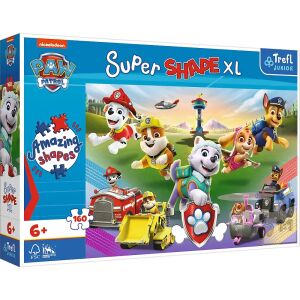 Trefl Paw Patrol Super Shape XL Puzzle, 160 dielikov, s postavičkami Paw Patrol - Puzzle