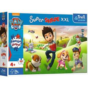 Trefl Junior Paw Patrol Super Shape XXL Puzzle cu 60 de piese, cu Ryder și cățeii lui - Trefl Puzzle
