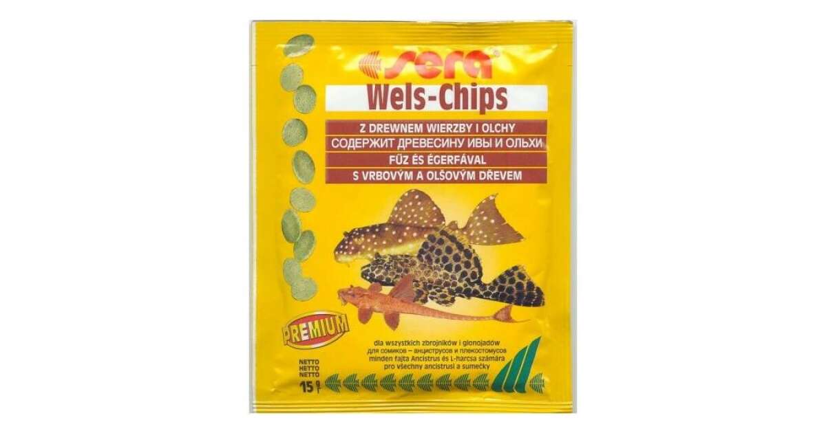 SERA Wels-Chips Nature 15 g zacskós