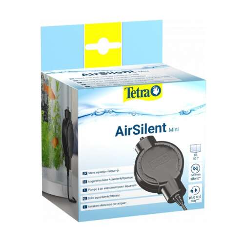 Pompa de aer pentru acvariu Tetra AirSilent Mini, 10-40l, Silențioasă, Tehnologie Piezoelectrică