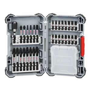Set de biți Bosch Impact Control 31 piese cu diverse dimensiuni și tipuri de biți, inclusiv biți Phillips, Pozi, Torx și cu fante, într-o cutie rezistentă - Instrument