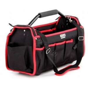 YATO Tool Bag with Shoulder Strap, 31 Pockets, Angled View - Yato