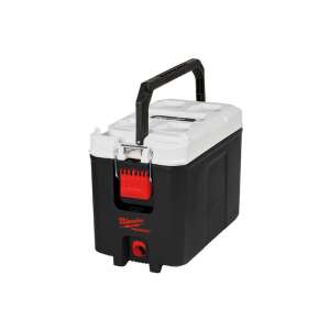 Milwaukee PACKOUT Cooler, black and white, 15 liter capacity, weatherproof, impact resistant, with bottle opener - Food & beverage carrier