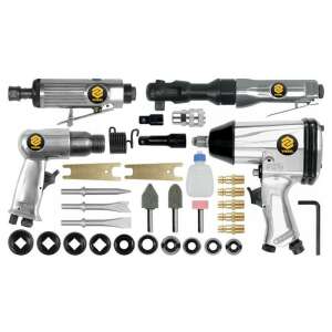 VOREL 33-częściowy zestaw narzędzi pneumatycznych z kluczem udarowym, grzechotką, szlifierką i młotkiem - Vorel