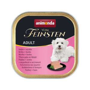 Animonda Vom Feinsten Adult Nassfutter für Hunde, Pute und Schinken Geschmack, 150g Dose - Hundefutter