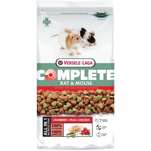 Versele-Laga Complete Rat & Mouse 2kg rágcsálóeledel, teljes értékű extrudált eleség patkányok és egerek számára, áfonyával, borsóval és csirkével - Rágcsálóeleség