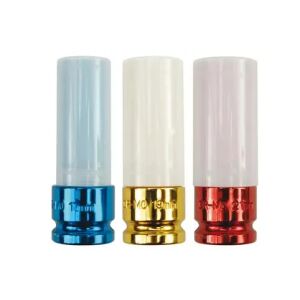 YATO 1/2 inch drive impact sockets for alloy wheels, 17, 19, 21 mm sizes - Yato