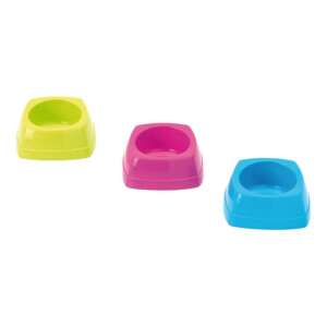 SAVIC Nibble műanyag tál, kisállat etető tál, 8x8x3,5 cm, zöld, rózsaszín, kék - Savic