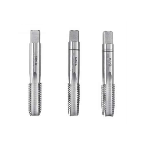 YATO M14 Hand Tap Set - High-Speed Steel Thread Cutting Tools